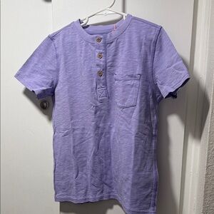 NWT Mini Boden Lavender Short Sleeve Henley
